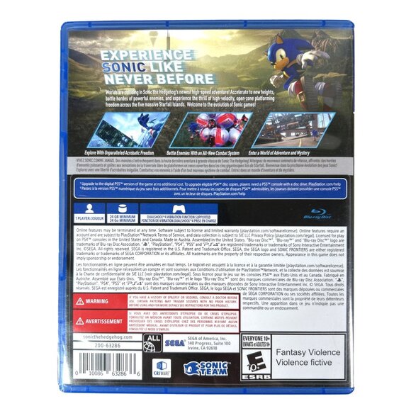 Sonic Frontiers Sony Playstation 4 (PS4) - Complete in Box - Picture 6 of 7